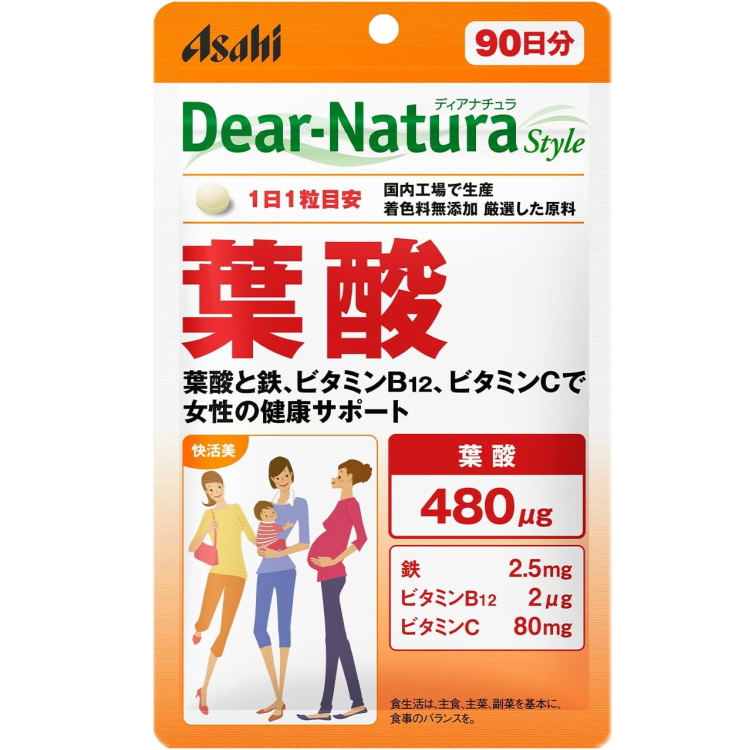 Asahi　Dear Natura Style 叶酸 60量