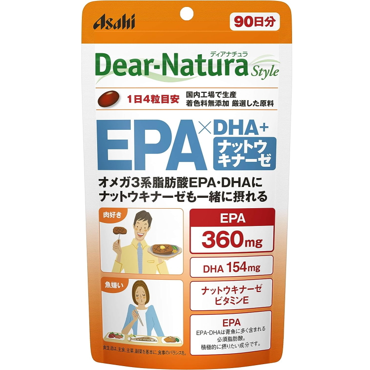Asahi Dear Natura Style EPA x DHA + 纳豆激酶 360 粒（90 天）