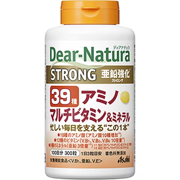 Asahi Dear-Natura 强力 39 种氨基复合维生素和矿物质 300 片（100 日量）