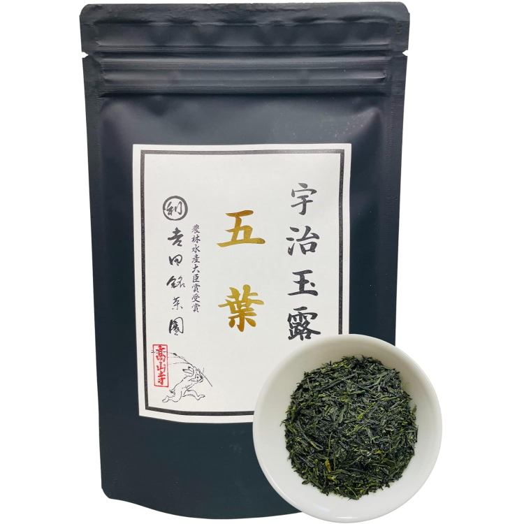 京都宇治 丸利吉田銘茶園  宇治玉露茶  五葉  80g装